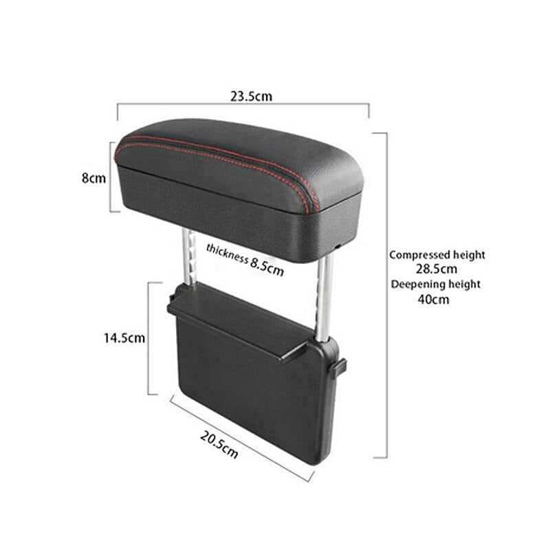 Car Armrest Box Elbow Support Adjustable Car Seat Gap Organizer Arm Rest Box for Cars Auto Accessories Armrest Cushion Universal 2024 - $41.99