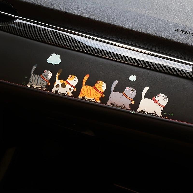 5Pcs/Set Climbing Cats Car Sticker Funny Animal Styling Waterproof Stickers Car Body Home Window Creative Decals Decoration 2024 - $7.99