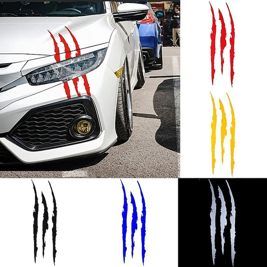 40X12cm Auto Car Sticker Reflective Monster Claw Scratch Stripe Marks Headlight Decal Car Stickers Car Accessories 2024 - $4.99