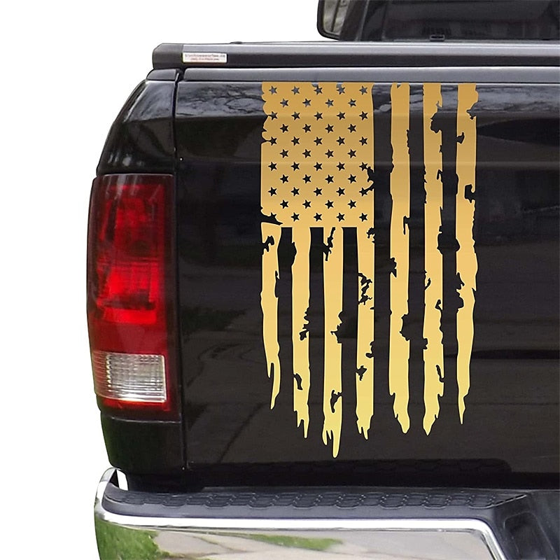 American USA Flag Truck Tailgate Vinyl Decal Car Sticker Compatible with Most Pickup Trucks and Most Vehicles 2024 - $7.99