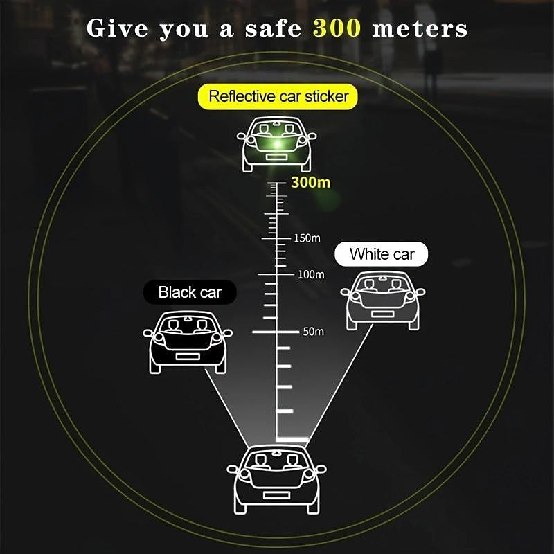 10pcs car truck bumper safety reflective warning lane night driving riding safety stickers motorcycle bikes safety sticker 2024 - $6.99