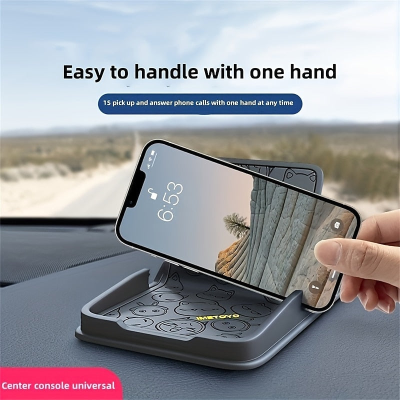 Starfire Car Mobile Phone Holder Car Holder Car Navigation Rack Snap-On Fixed Support Frame Creative Anti-Slip Mat 2024 - $13.99