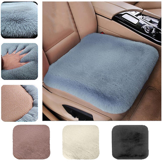 StarFire 1pcs Car Seat Cushion Winter Plush Rabbit Hair Winter Warmth Thickened Wool Single Piece Square Cushion Seat Cushion 2024 - $10.99