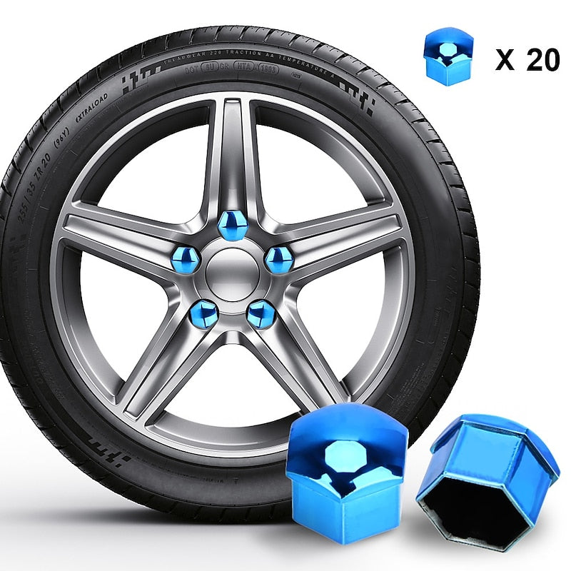 20Pcs/Set Wheel Nut Rim Cover 17/19/21mm Nut Car Wheel Auto Hub Screw Protection Anti-Theft Cover Cap for Car 2024 - RON 33.77