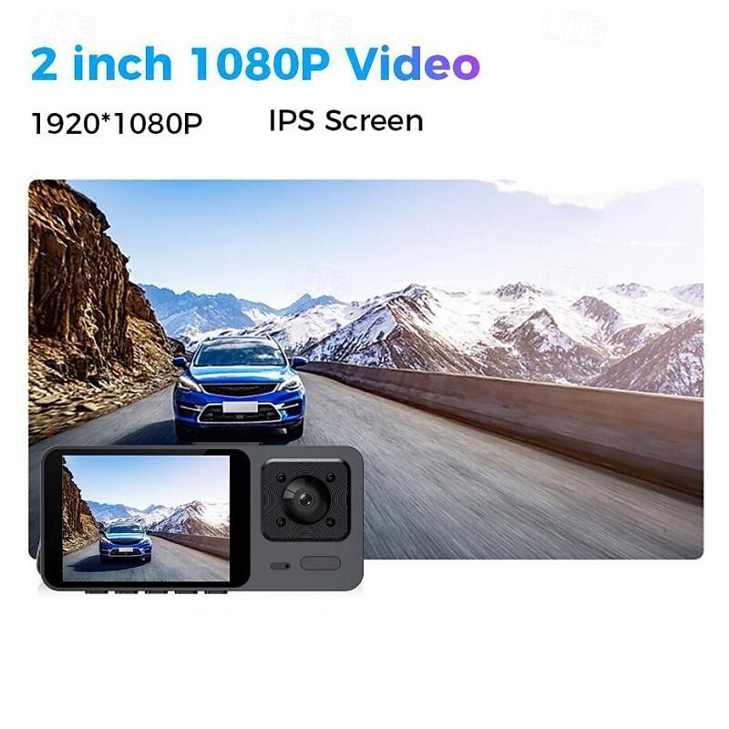 2.0-inch Three-lens Car Camera Three-way High-definition Night Vision Driving Recorder 2024 - $23.99