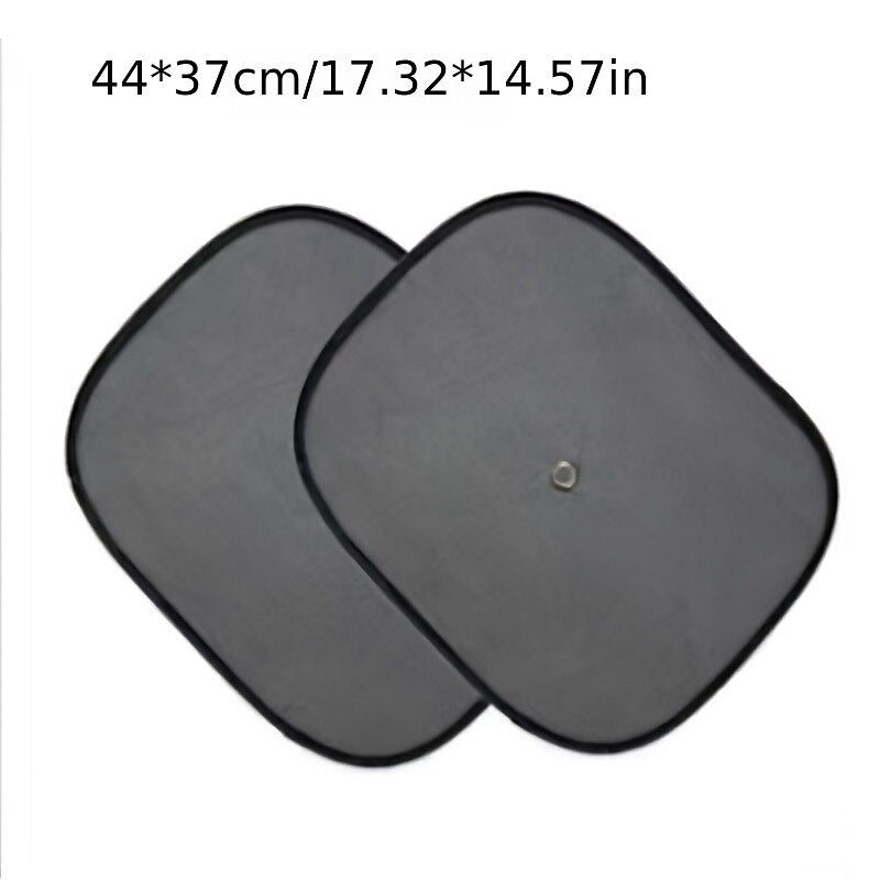 2pcs Car Suction Cup Heat Insulation Side Blocking Sunshade Curtain Sun Visor Interior Front Windshield Car Window Sticker Sun Net Cloth Gear Cover 20