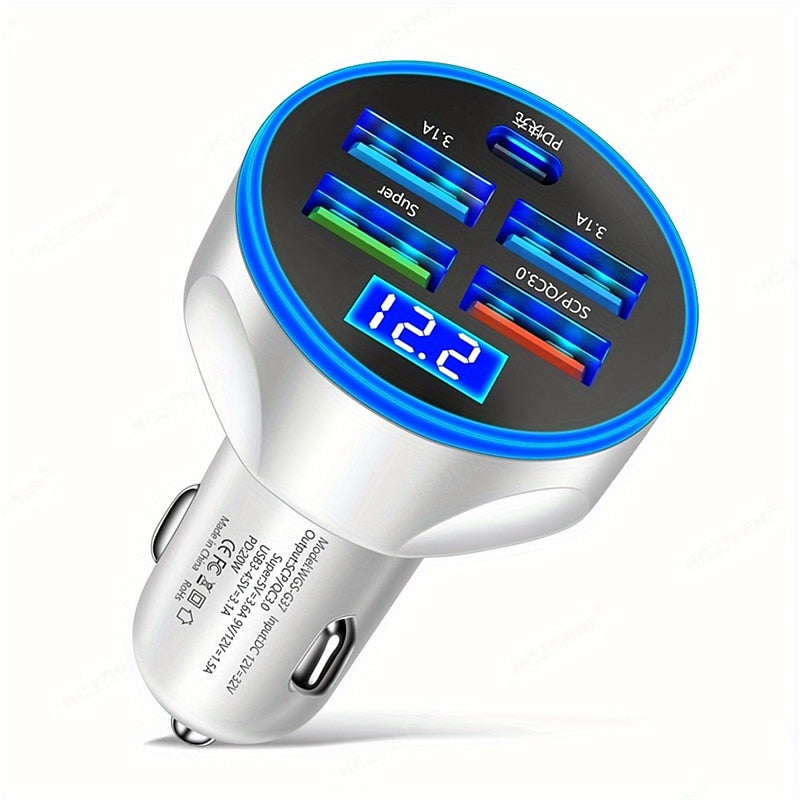 250W PD USB Car Charger Fast Charging Type C USB Phone Adapter In Car For Car Quick Charger 2024 - $9.99