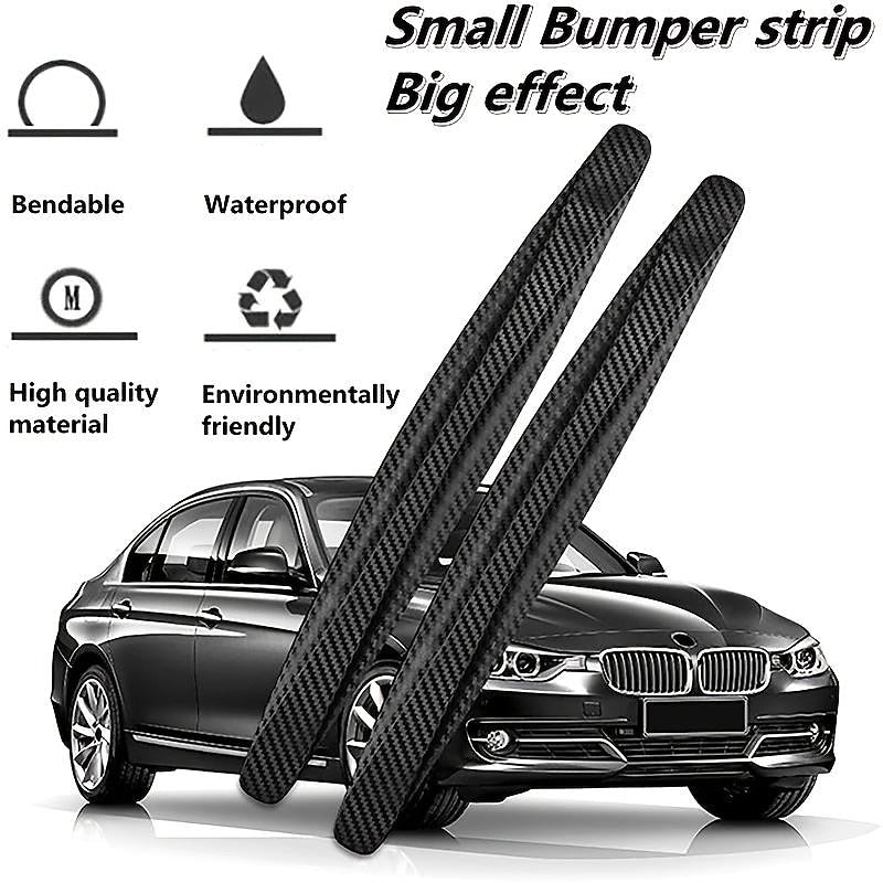 StarFire 2PCS Universal Anti-Collision Protector Rubber Car Front And Rear Corner Bumper Guard Lip Anti-Scratch Strips Sticker Car Product Accessories