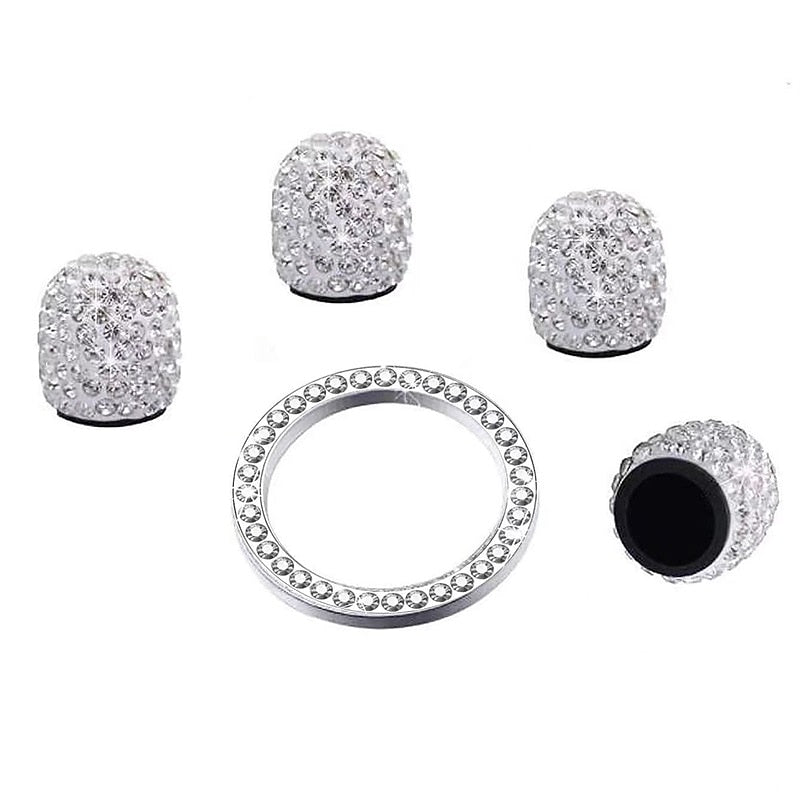 4pcs Diamond Car Tire Valve Caps Shining Dust-proof Wheel Valve Cover Vehicle Bling Crystal Valve Cap Car Styling Accessories 2024 - $7.99