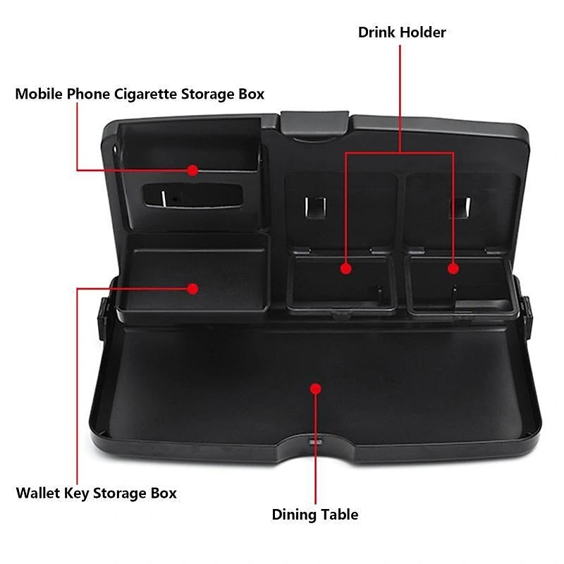 Universal Folding Car Bracket for Food Drink Phone Holder Car Storage Box Tray Auto Rear Seat Table Dinner Plate 2024 - $12.99