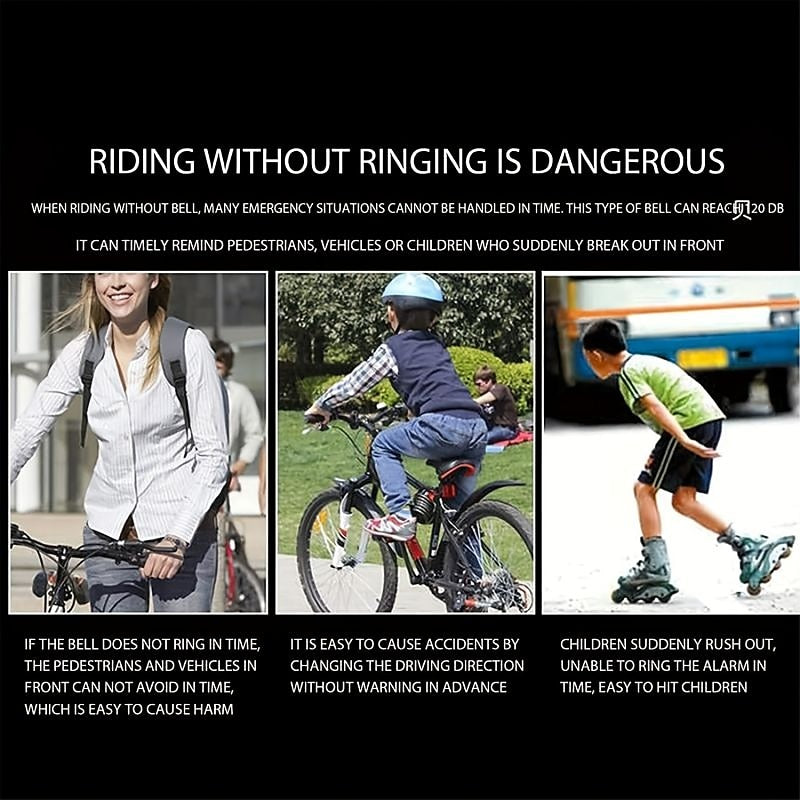 Electric Bicycle Bell 90db Horn Rain Proof MTB Bicycle Handlebar Silicone Shell Ring Bicycle Bell Accessories 2024 - $12.99