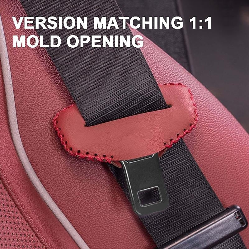 Car Safety Belt Buckle Clip Protection Cover Leather Interior Seat Belt Protector Anti Slip Cover Safety Car Accessories 2024 - GBP £7