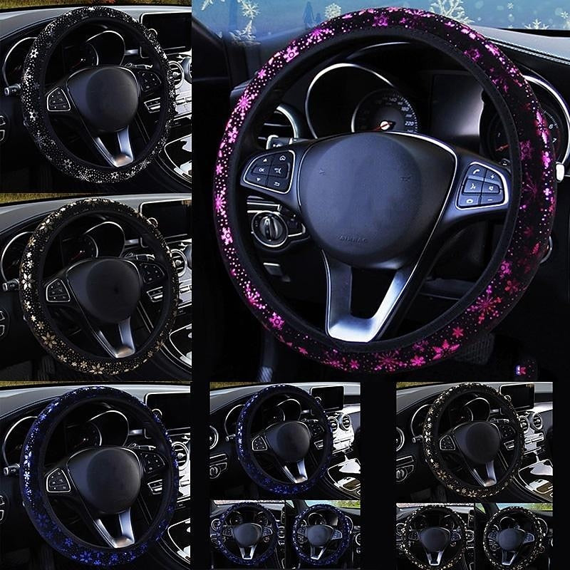 StarFire Universal Hot Stamping Snowflake Elastic Band Steering Wheel Cover Car Styling Accessories 2024 - $8.99