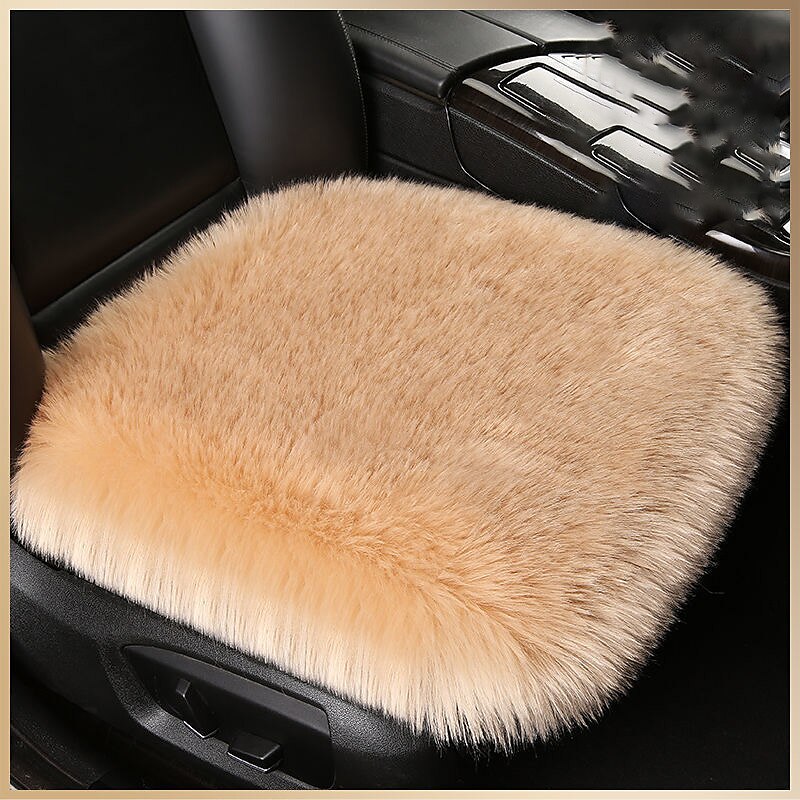 New Fur Car Seat Covers Fiber Faux Auto Seats Cushion Long Plush Winter Warm Seats Mats Universal 12 Colors 2024 - $31.99