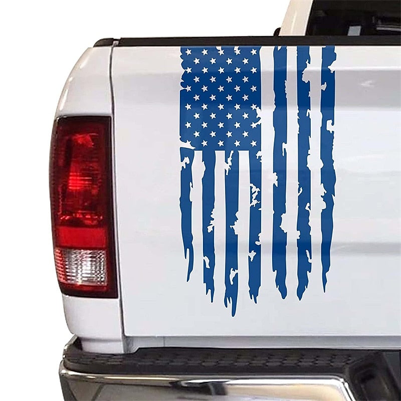 American USA Flag Truck Tailgate Vinyl Decal Car Sticker Compatible with Most Pickup Trucks and Most Vehicles 2024 - $7.99