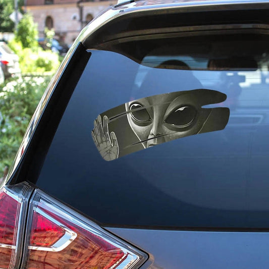 3D Alien Cracked Car Sticker Cool Self-Adhesive PVC Vinyl Auto Racing Decal For Covering Scratches & Pull Flowers11.8 X 7.87 in 2024 - $5.49