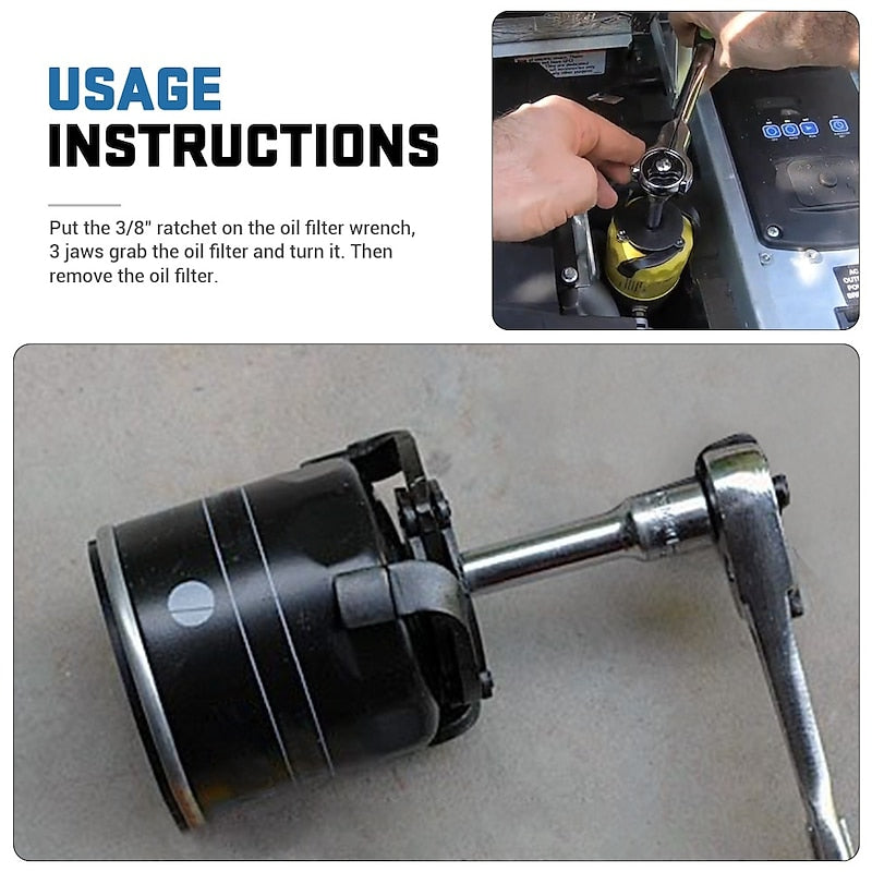 Universal 3 Jaw Oil Filter Remover Tool Cars Oil Filter Removal Tool Interface Special Tools Oil Filter Wrench Tool 2024 - $6.99