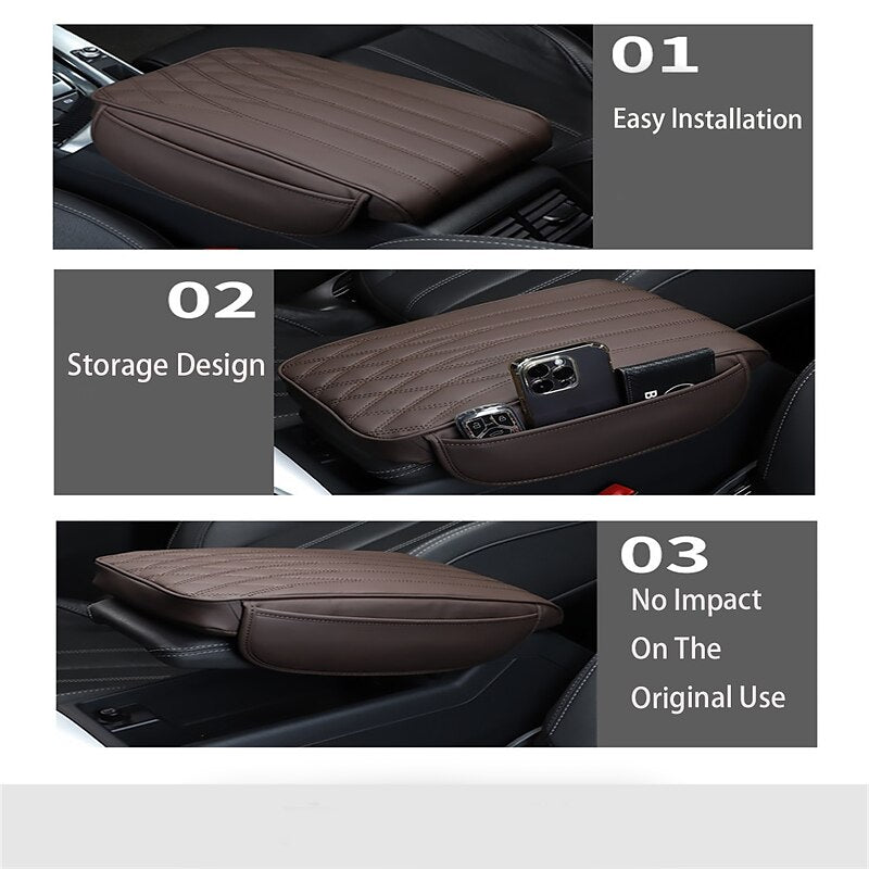Car Armrest Box Cushion Thickening With Storage Pocket Universal Central Armrest Box Pillow Protector Car Memory Foam Booster Cushion 2024 - $18.99