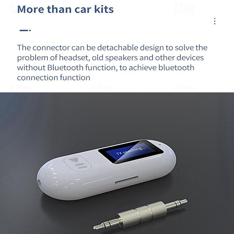 Car Bluetooth 5.0 Receiver for Car Noise Cancelling Bluetooth AUX Adapter Bluetooth Music Receiver for Home Stereo/Wired Headphones/Handsfree Calling