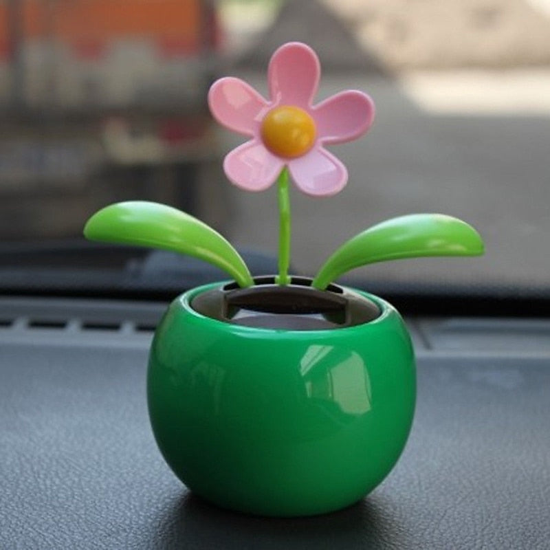 2PCS New FashionSolar Powered Dancing Swinging Animated Flower Toy Car Styling Home Decoration Ornament 2024 - $6.99