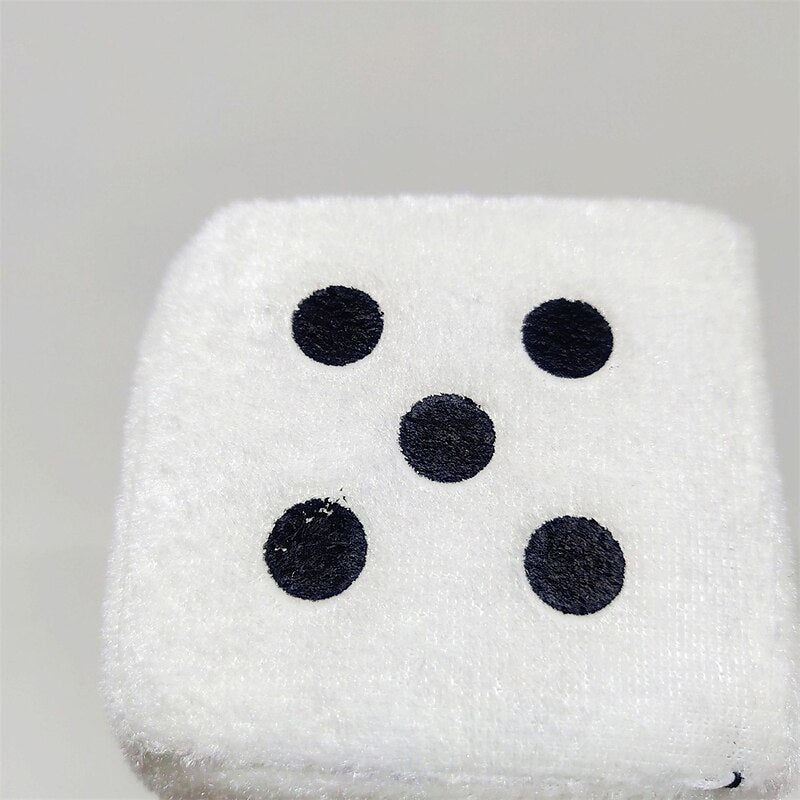 1Pair Car Pendant Interior Hanging Rearview Mirrors Short Plush Fuzzy Dice 2.75inc Plush Car Decorative Hanging Mirror Fuzzy Dice Lucky Hanging Access