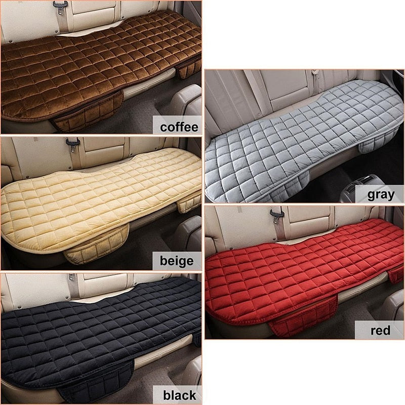 Plush Plaid Thicken Warm Car Seat Cushion Pad Car Seat Protector Car Front Rear Seat Covers For Car SUV Truck Car Accessories 2024 - $28.99
