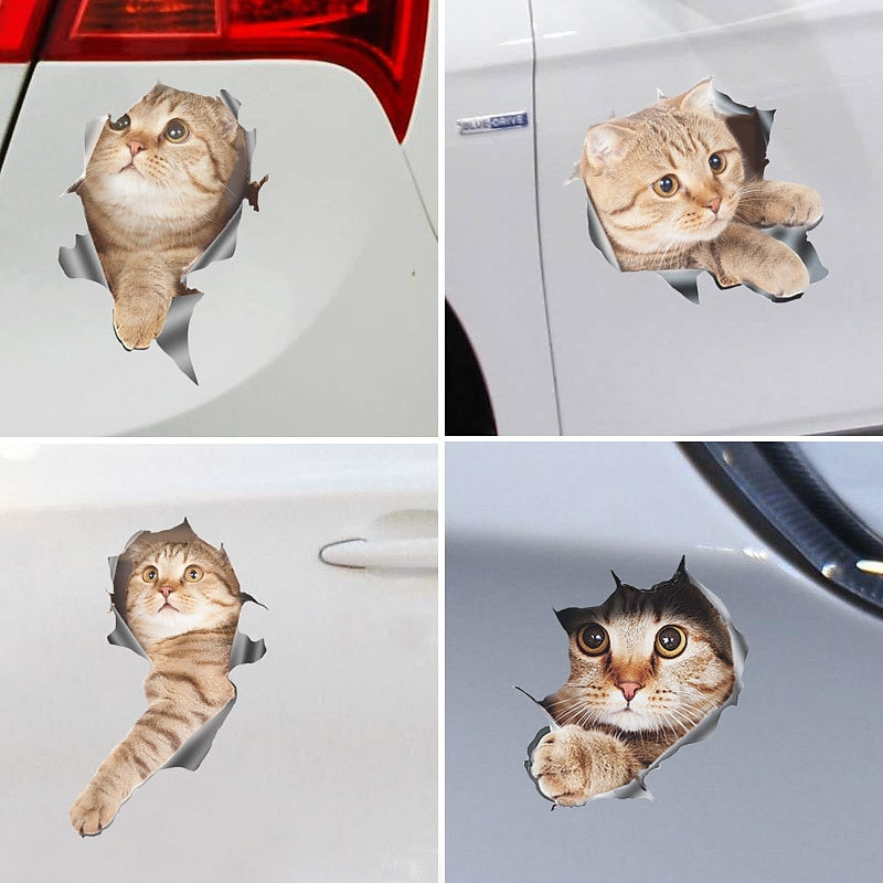 3D Car Stickers Decal Sticker For Truck Car Car Stickers Cartoon Door Stickers Car Tail Stickers Animal Cartoon Stickers 3D three-Dimensional Cute Car