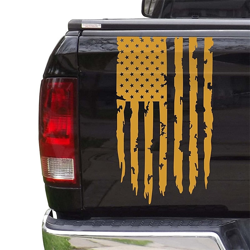 American USA Flag Truck Tailgate Vinyl Decal Car Sticker Compatible with Most Pickup Trucks and Most Vehicles 2024 - $7.99