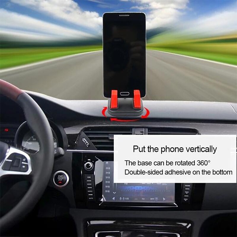 Dashboard Cell Phone Holder Car Phone Mount Vertical Horizontal 360 Degrees Rotate Dash Cell Phone Holder For Car 2024 - $6.99