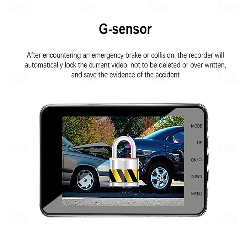 A10 1080p New Design / Full HD / HD Car DVR 170 Degree Wide Angle 4 inch IPS Dash Cam with Night Vision / G-Sensor / Parking Monitoring Car Recorder 2