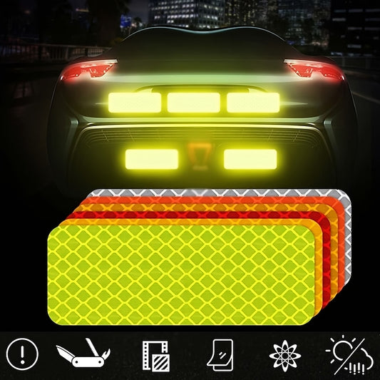 10Pcs Car Reflective Sticker Traffic Safety Night Warning Mark Car Reflective Strip Tape Luminous Car Bumper Reflective Decals 2024 - $8.99