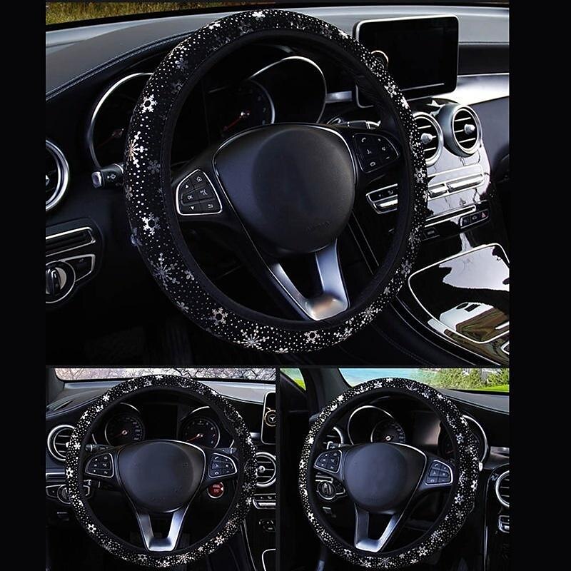 StarFire Universal Hot Stamping Snowflake Elastic Band Steering Wheel Cover Car Styling Accessories 2024 - $8.99