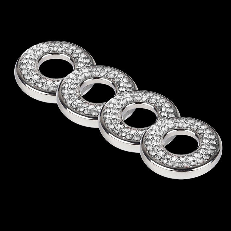 Bling Inner Car Door Lock Cover Sticker Rhinestones Pull Rod Bolt Decorations For C Class C200L GLC260 C260L Car Accessories For Women 2024 - $10.99