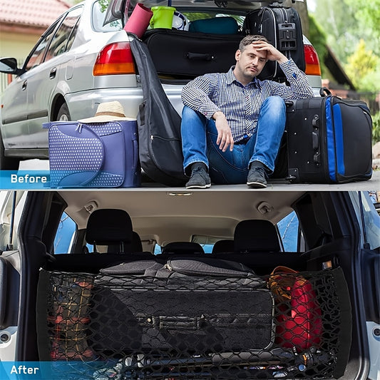 Car Trunk Storage Mesh Bag Elastic Luggage Cargo Storage Net Net Pocket For Motorcycle Motorbike Bike Cars Trucks ATVs With Hooks 2024 - $8.99