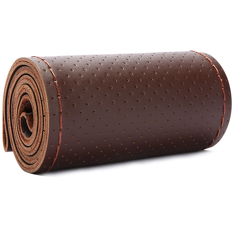 1 PCS Leather Car Steering Wheel Cover Breathable Universal Fit For 15~151/2 2024 - $12.99