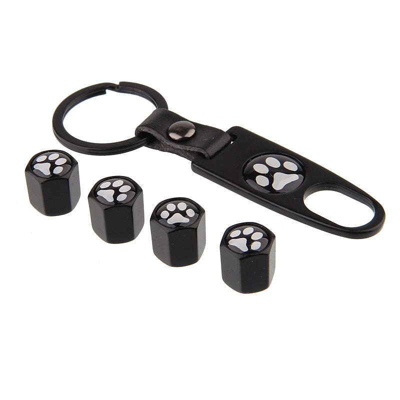 4pcs Dog Paw Tire Air Valve Caps - Universal Fit for Cars Trucks SUVs Bikes & Motorcycles 2024 - $5.99