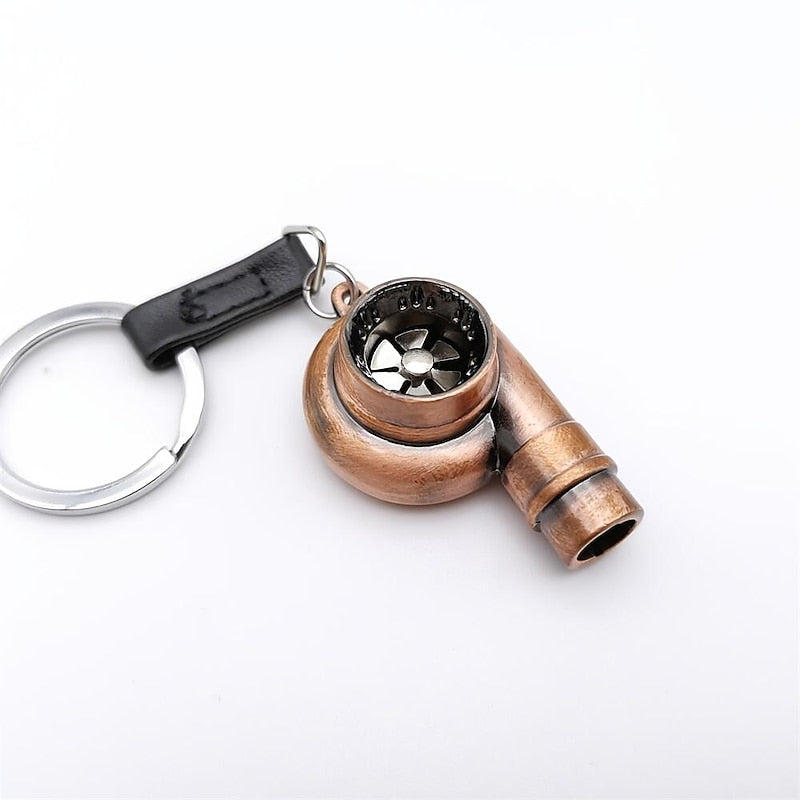 StarFire Real Whistle Sound Turbo Car Keychain Sleeve Bearing Spinning Turbo Key Chian Auto Part Turbine Turbocharger Key Ring Key Holder Accessoies 2