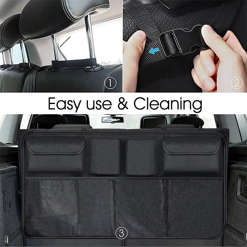 1pc Car Trunk Storage Box. Car Storage Bag. Car Finishing Box. Rear Seat Back Hanging Bag. Car Interior Supplies 2024 - GBP £10