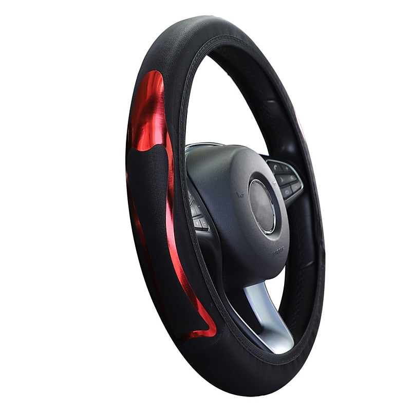Universal Car Steering Wheel Cover Without Inner Ring New Metal Dynamic Elastic Steering Wheel Car Interior 37-38cm 2024 - $10.99