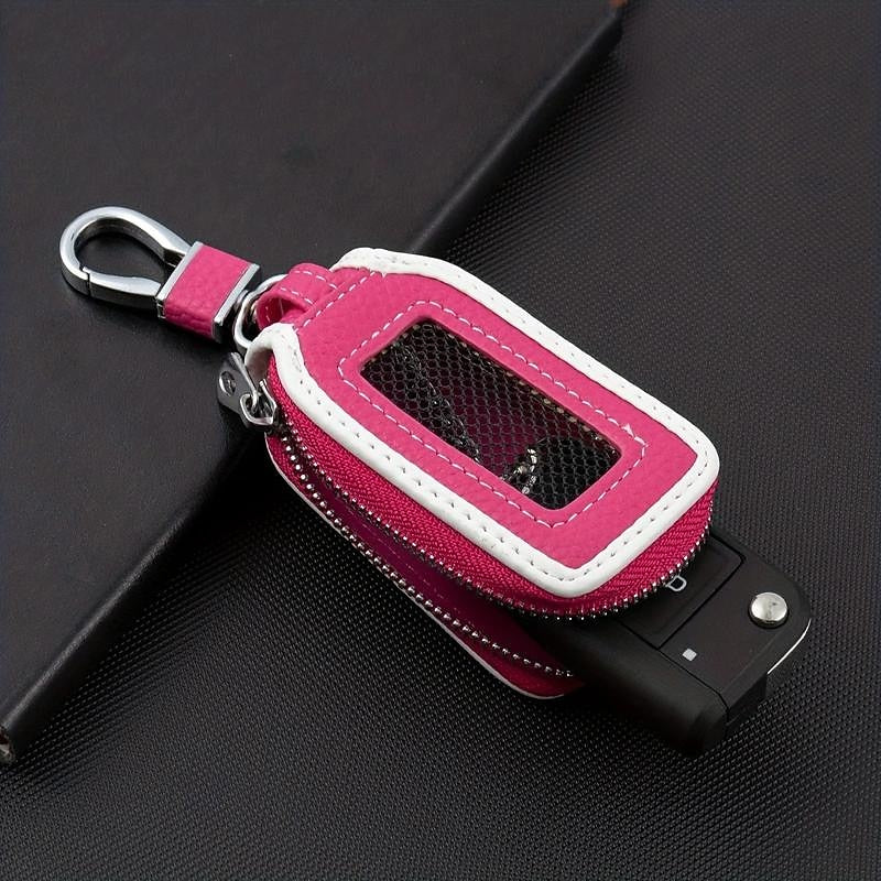 1pc Men's And Women's Pink And Brown Universal Key Bag Car Key Bag Home Key Storage Bag 2024 - GBP £8