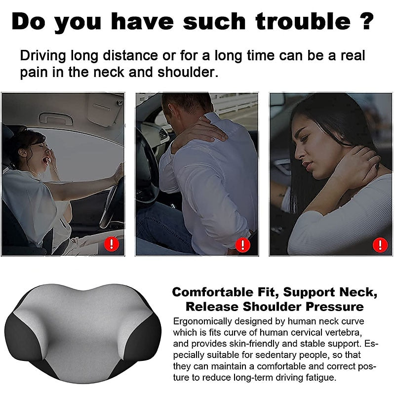 StarFire Car Seat Headrest Pillow Ergonomic Design Memory Foam Neck Support Pillow Head for Support Necks Shoulder Head for Sleeping Resting in Car Of