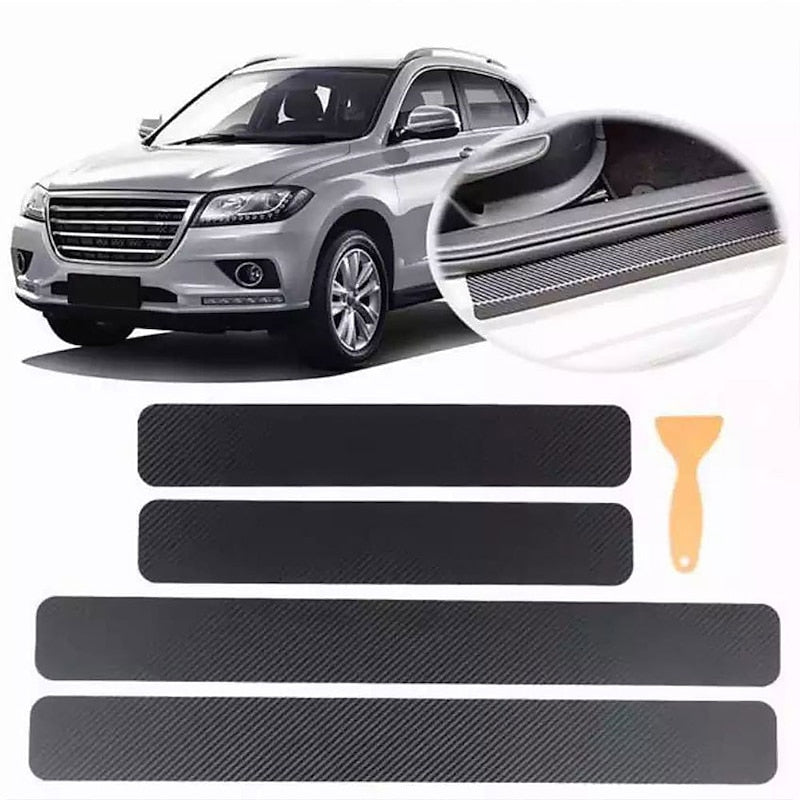 8PCS Car Stickers Universal Sill Scuff Anti Scratch Carbon Fiber Auto Door Sticker Decals Car Accessories 2024 - GBP £6