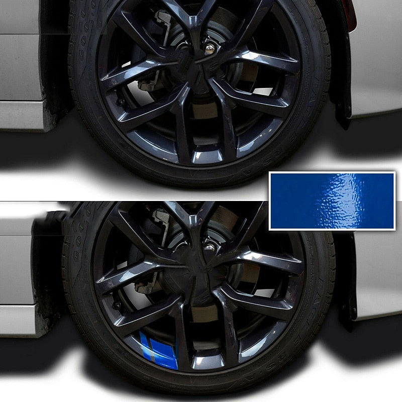 6Pcs Universal Car Wheel Rim Vinyl Stickers Reflective Hash Mark Stripe Racing Wheel Hub Decals Wheel Decor 2024 - $6.99