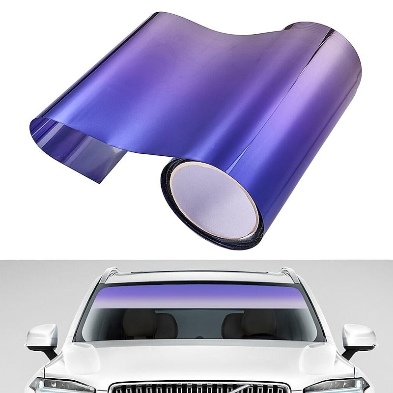 20X150cm Car Front Windshield Tint Sun Blocking Window Tint Universal Sun Shade Sun Visor Protection Film Windshield Sun Protection Sticker Car Access