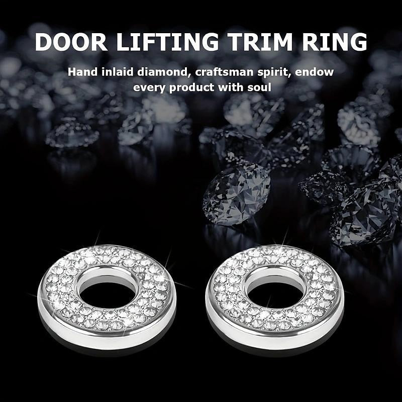 Bling Inner Car Door Lock Cover Sticker Rhinestones Pull Rod Bolt Decorations For C Class C200L GLC260 C260L Car Accessories For Women 2024 - $10.99