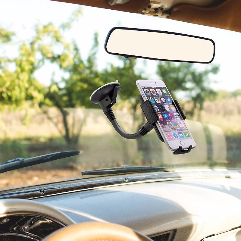 Cell Phone Holder Stand Mount Adjustable Removable Windshield Window Mobile Holder Suction Cup Anti-Shake Phone Holder Compatible All Cell Phones 2024