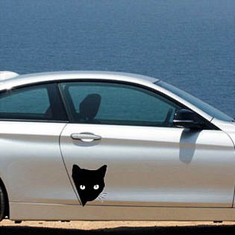 2pcs Car Black Cat Peeking Sticker Funny Vinyl Decal Car Styling Decoration Accessories Auto Exterior Decor For Car 2024 - $7.99