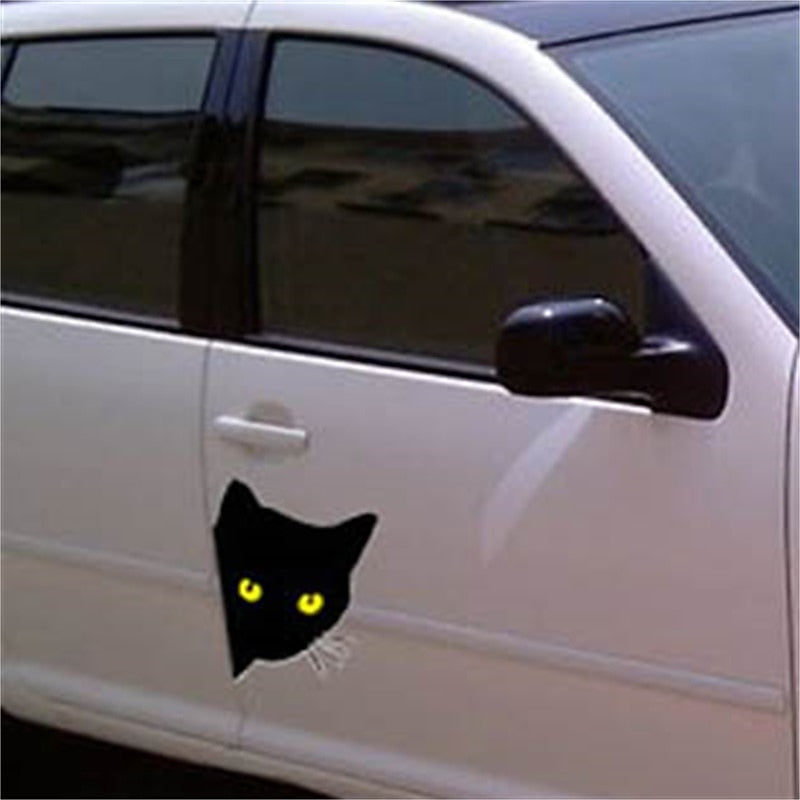 2pcs Car Black Cat Peeking Sticker Funny Vinyl Decal Car Styling Decoration Accessories Auto Exterior Decor For Car 2024 - $7.99