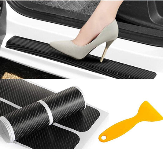 8PCS Car Stickers Universal Sill Scuff Anti Scratch Carbon Fiber Auto Door Sticker Decals Car Accessories 2024 - GBP £6
