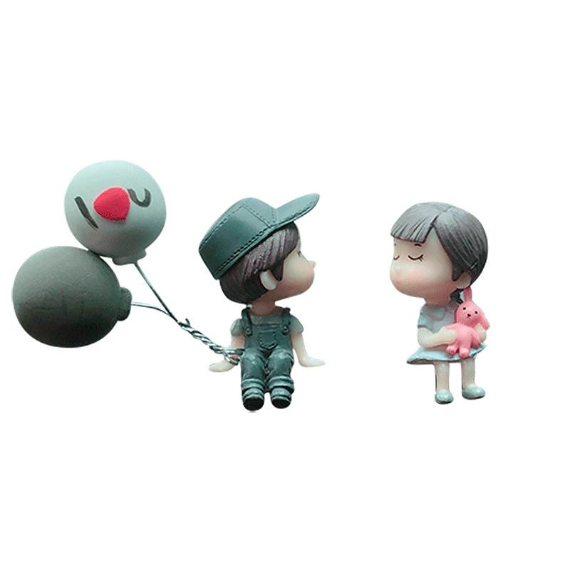 StarFire Car Decoration Cute Cartoon Couples Action Figure Figurines Balloon Ornament Auto Interior Dashboard Accessories Car Accessories For Girls Gi